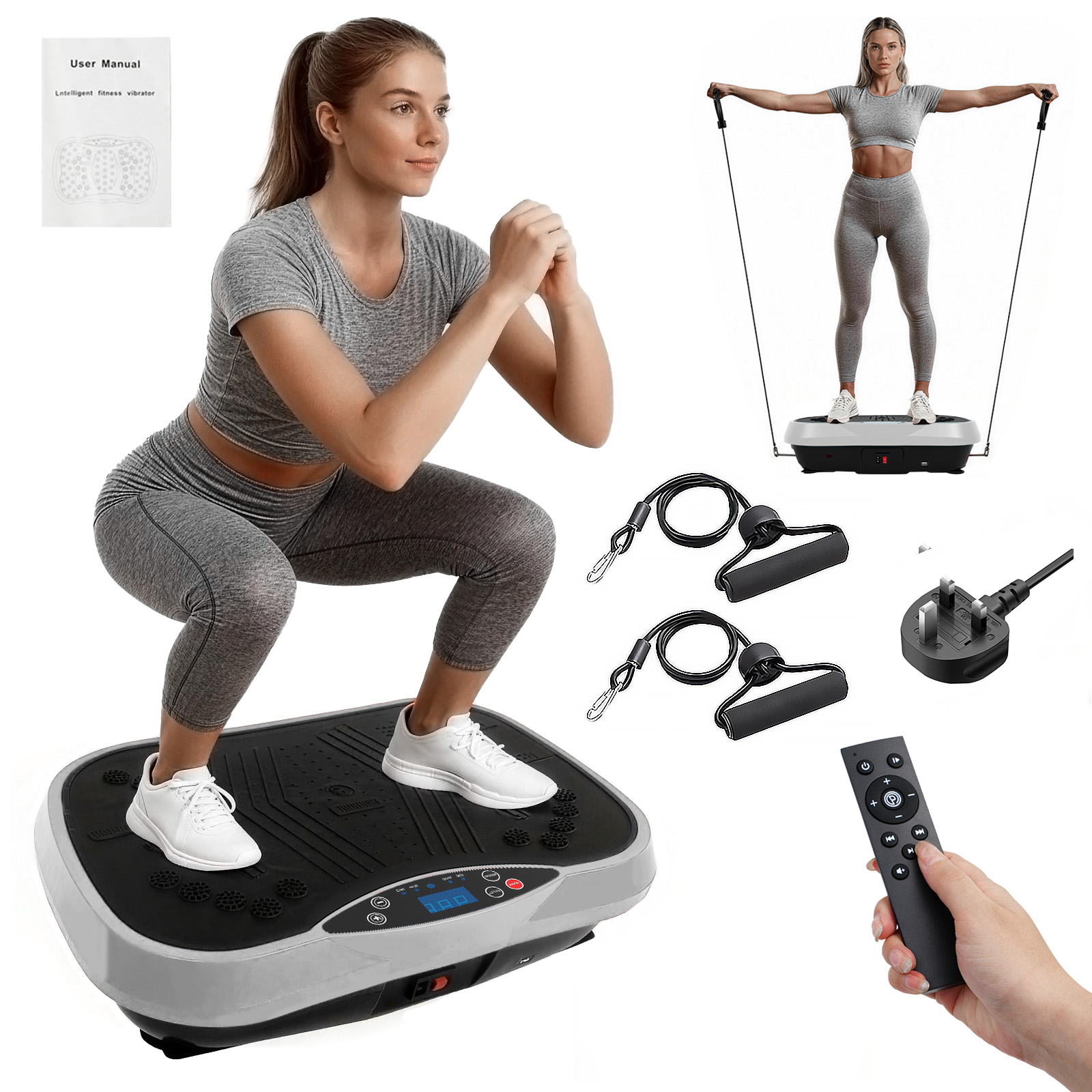 Yoga Fitness Board - Portable Vibration Plate Exercise Machine Full-Body