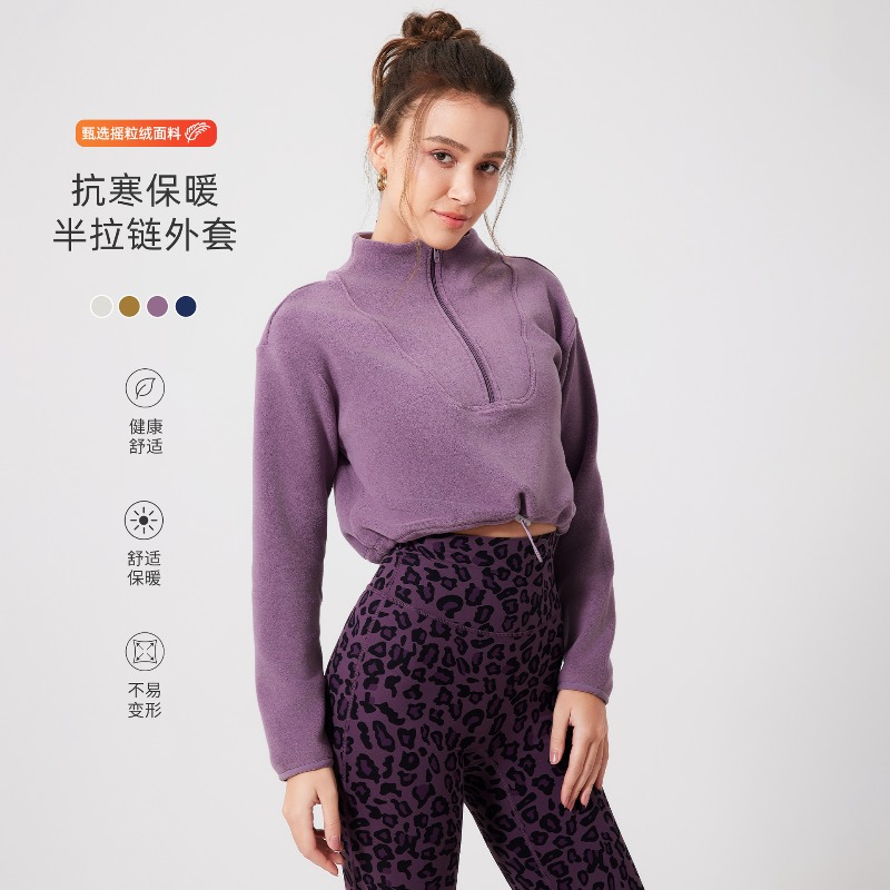 Yoga Fitness Drawing - Women's Winter Sweatshirts Fitness Jacket Cold