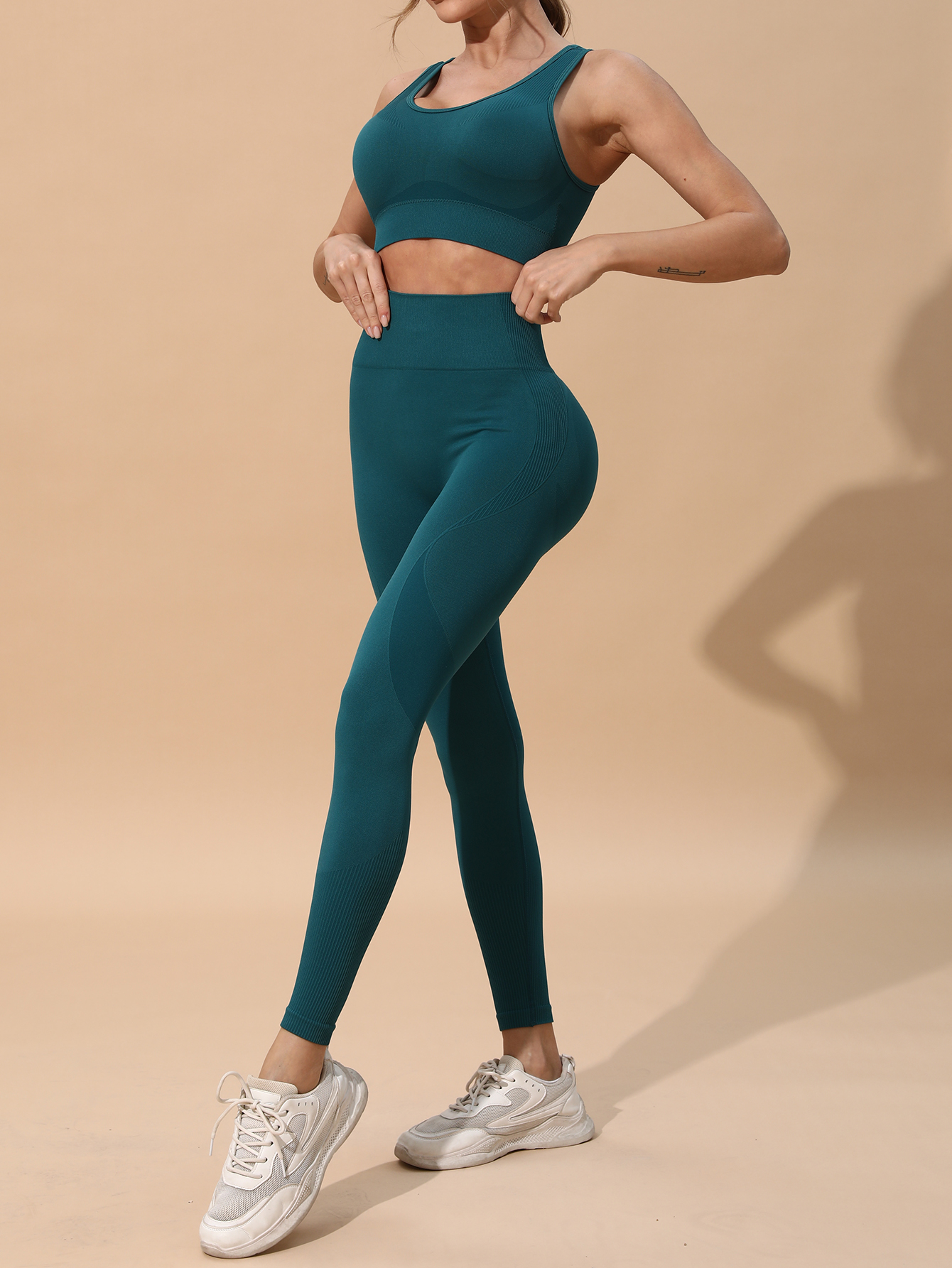 Women Seamless Yoga Set U Neck - đánh giá và giá Yoga Fitness Leggings