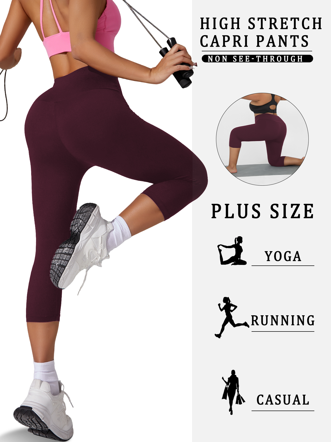 Plus Size Women's High Waisted - đánh giá và giá Yoga Fitness Leggings