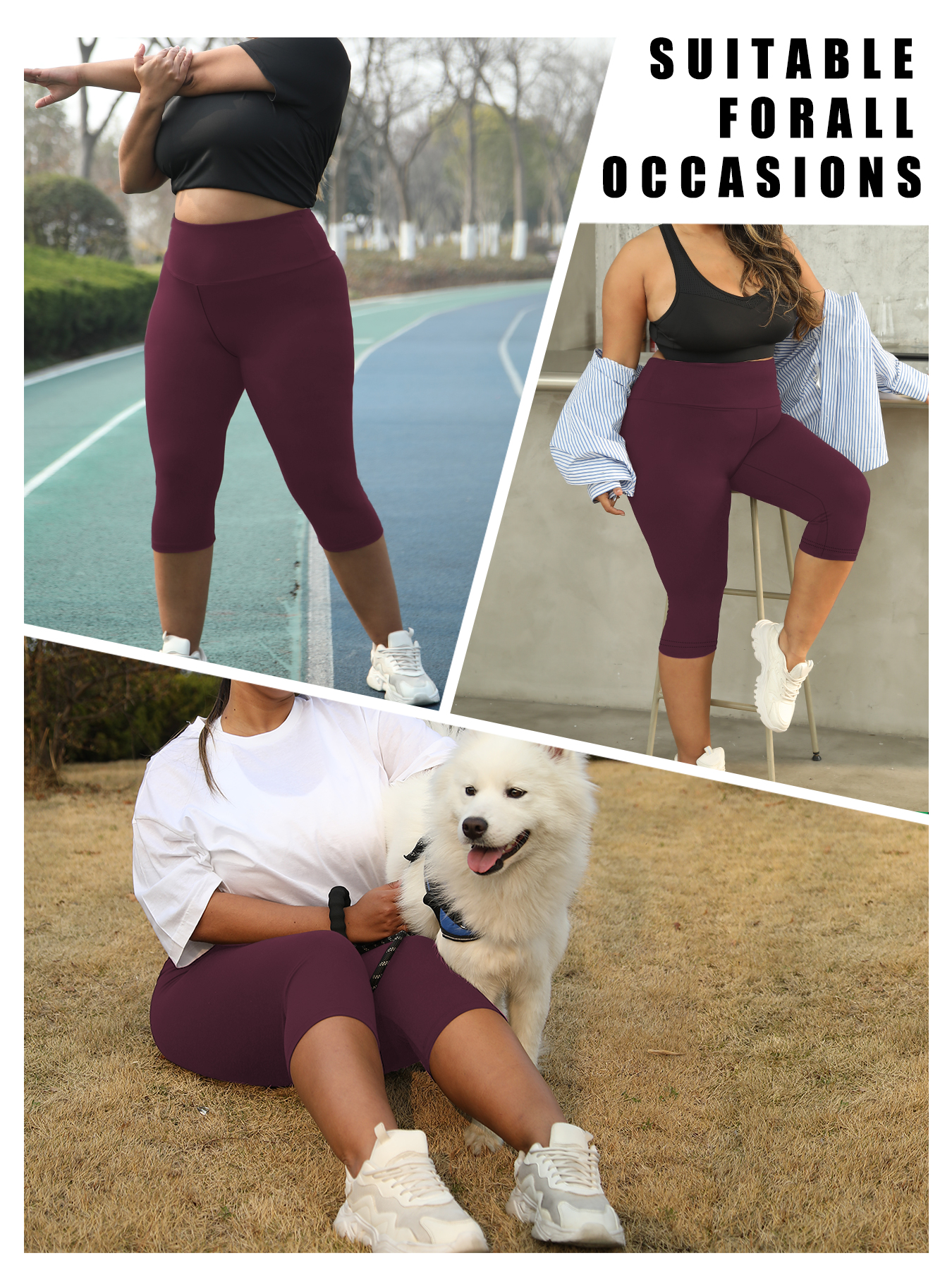 Plus Size Women's High Waisted - đánh giá và giá Yoga Fitness Leggings