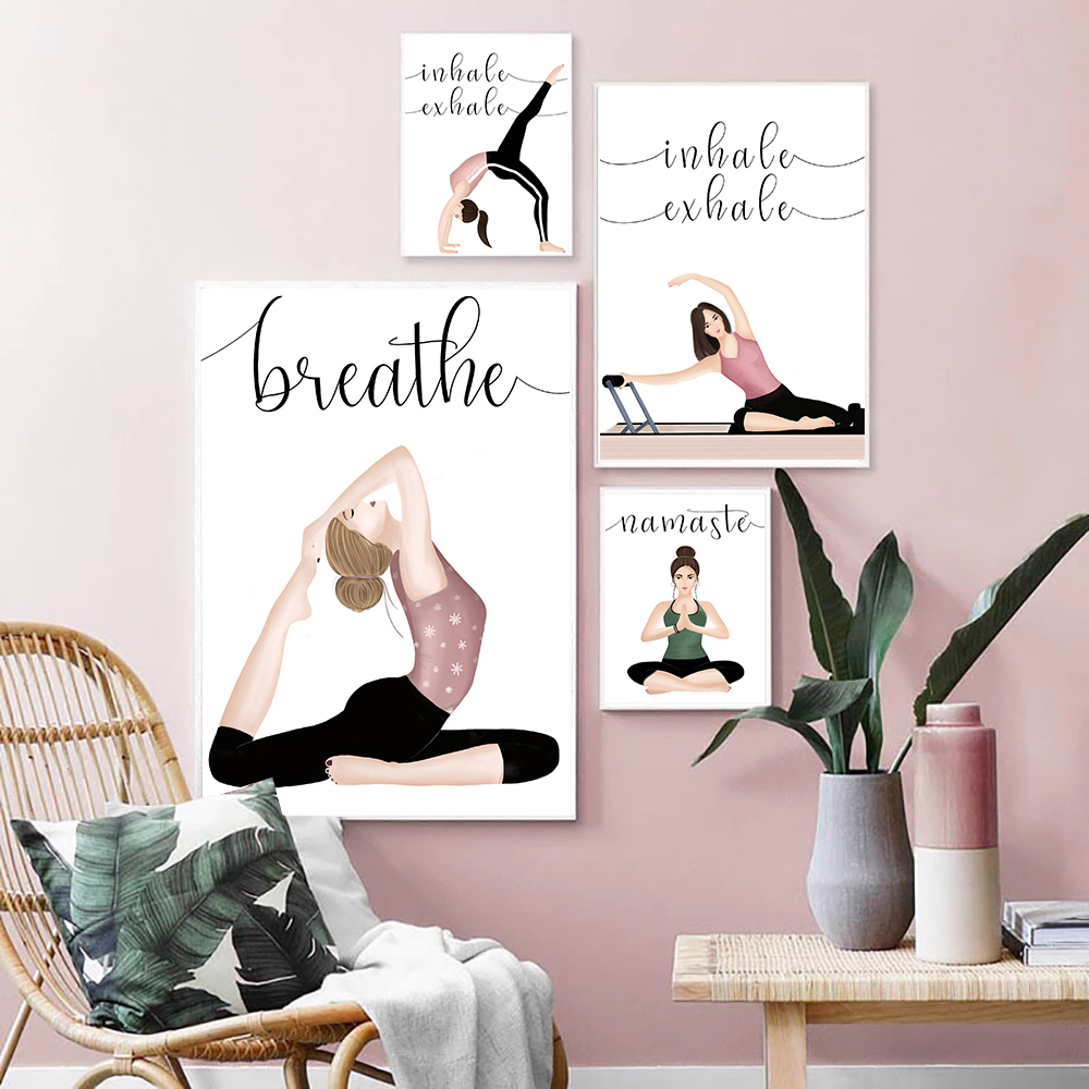 Inhale Exhale Quote Yoga Poste - đánh giá và giá Yoga Fitness Quotes