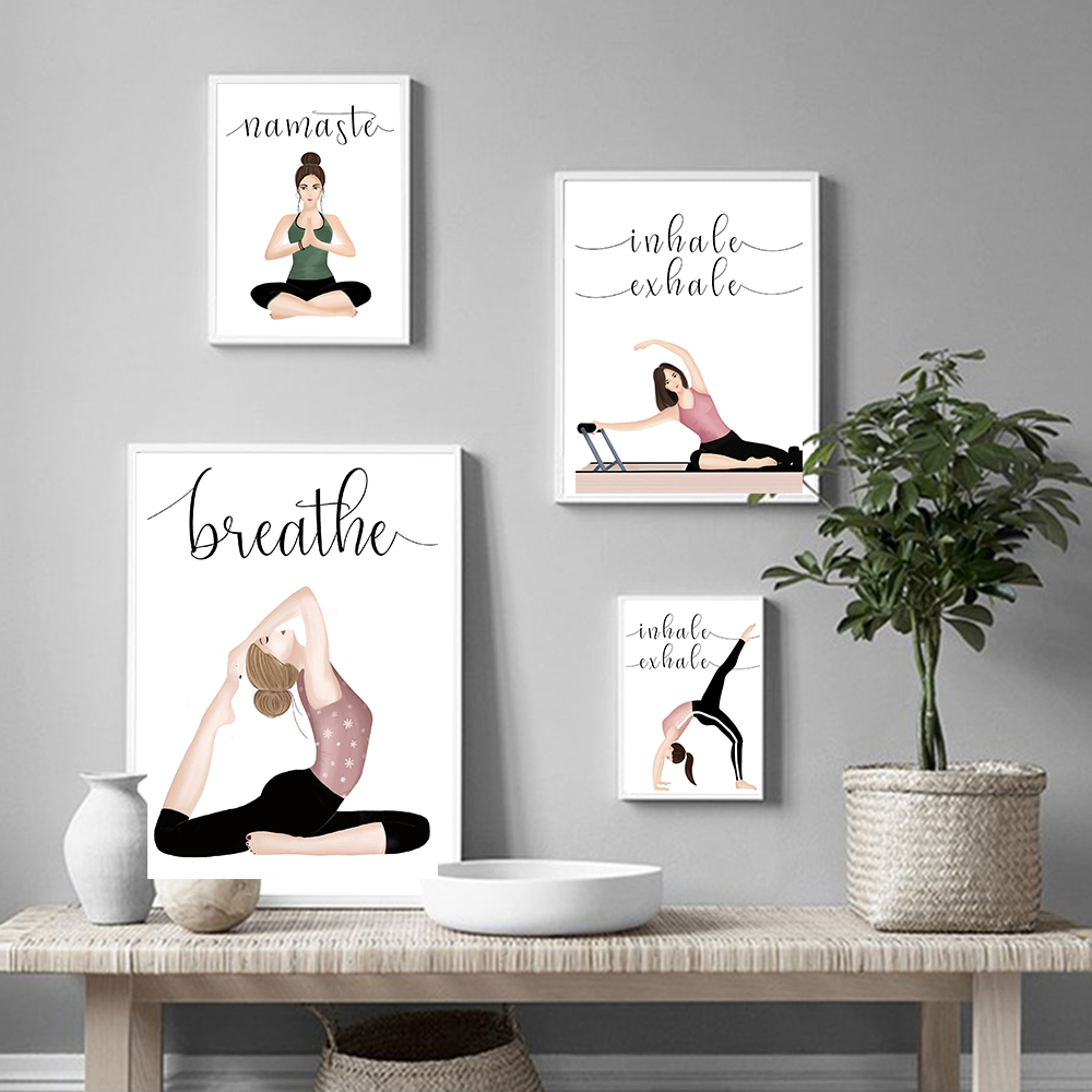 Inhale Exhale Quote Yoga Poste - đánh giá và giá Yoga Fitness Quotes