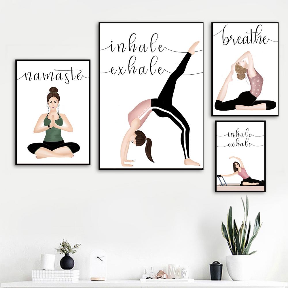 Inhale Exhale Quote Yoga Poste - đánh giá và giá Yoga Fitness Quotes
