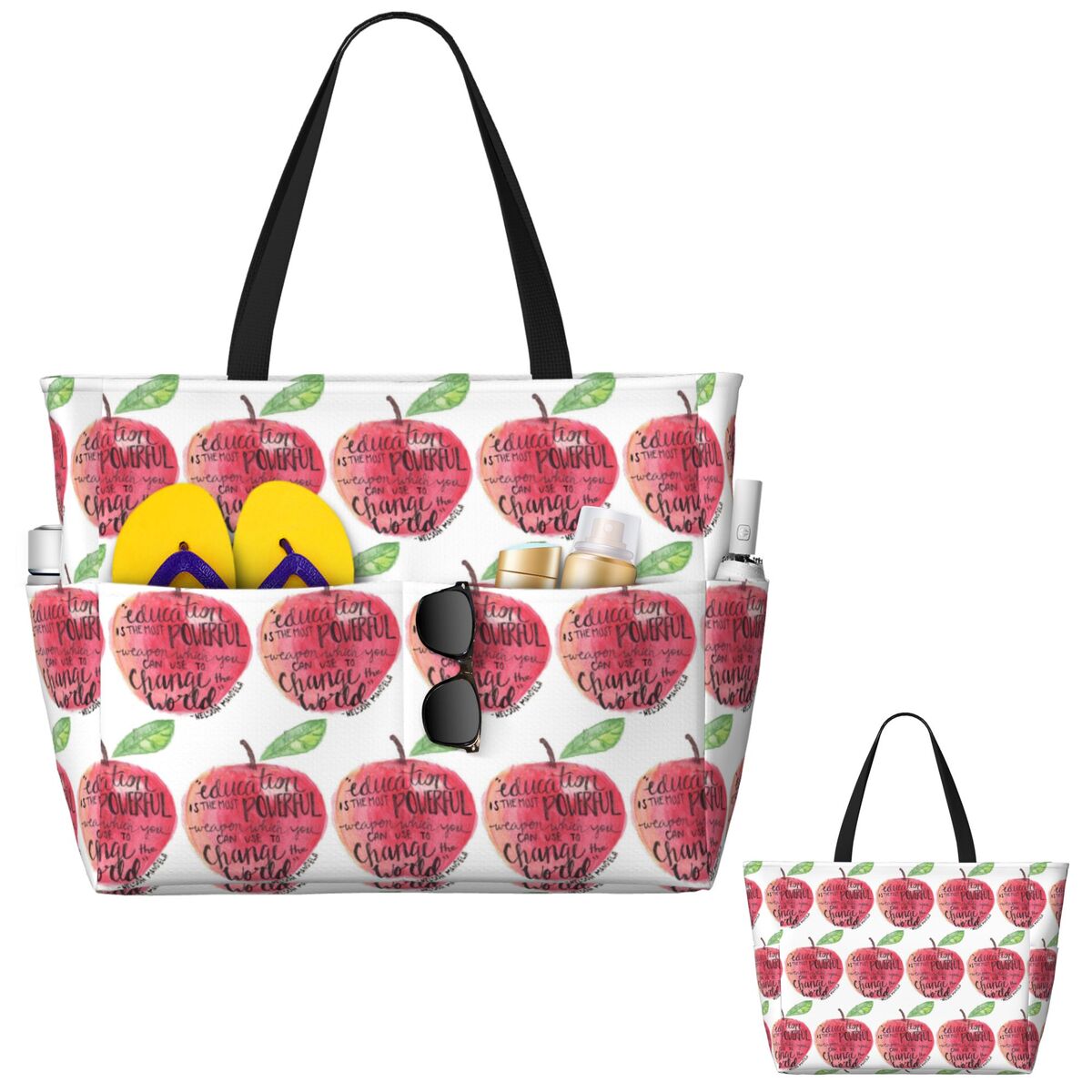 Teacher Quote Beach Tote Bag S - đánh giá và giá Yoga Fitness Quotes