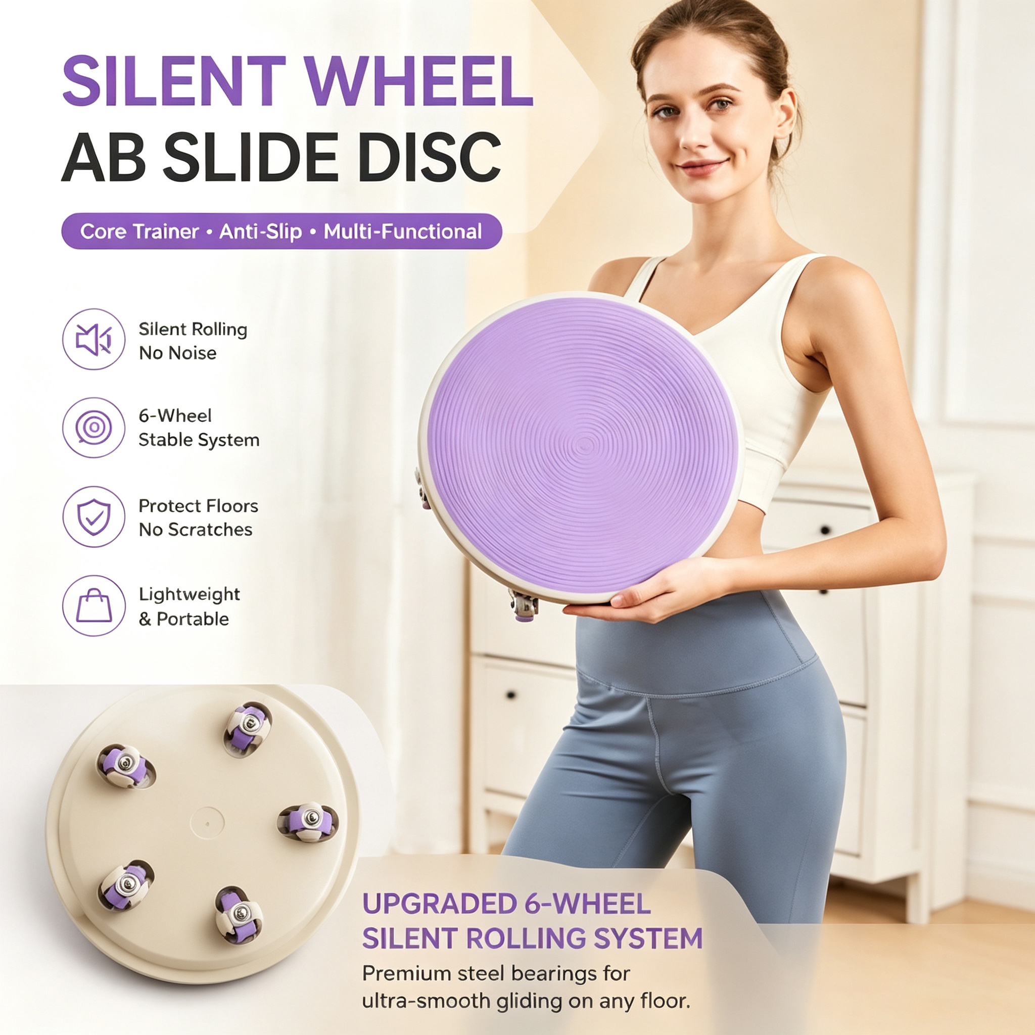 Silent Wheel Ab Slide Disc Cor - đánh giá và giá Ab Wheel Roller