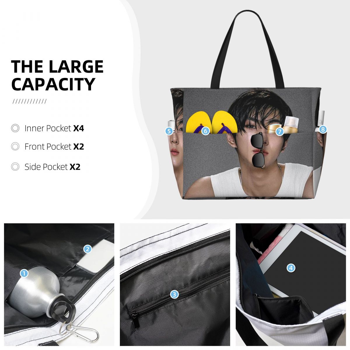 Jungwon En Kpop Beach Tote Bag - đánh giá và giá Yoga En Fitness