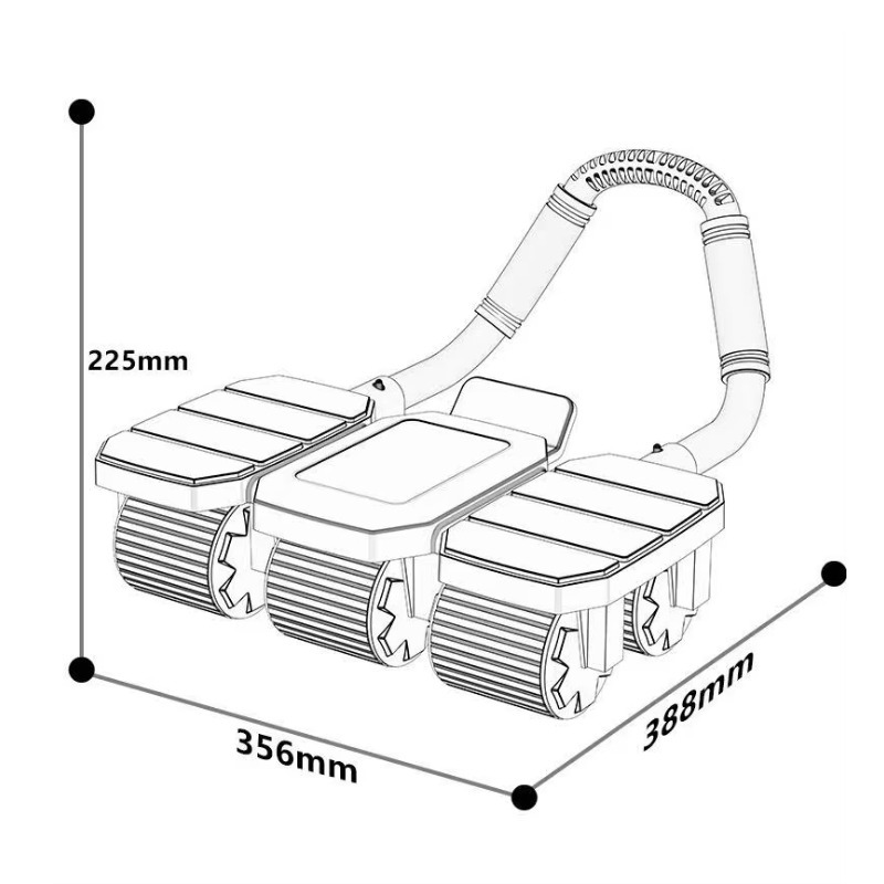 YTYIN New Six-wheel Abdominal  - đánh giá và giá Ab Wheel Roller